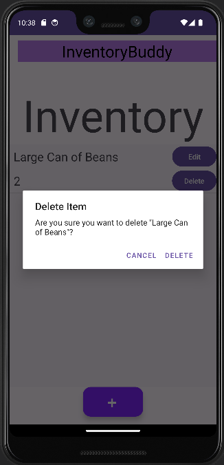 Delete item prompt