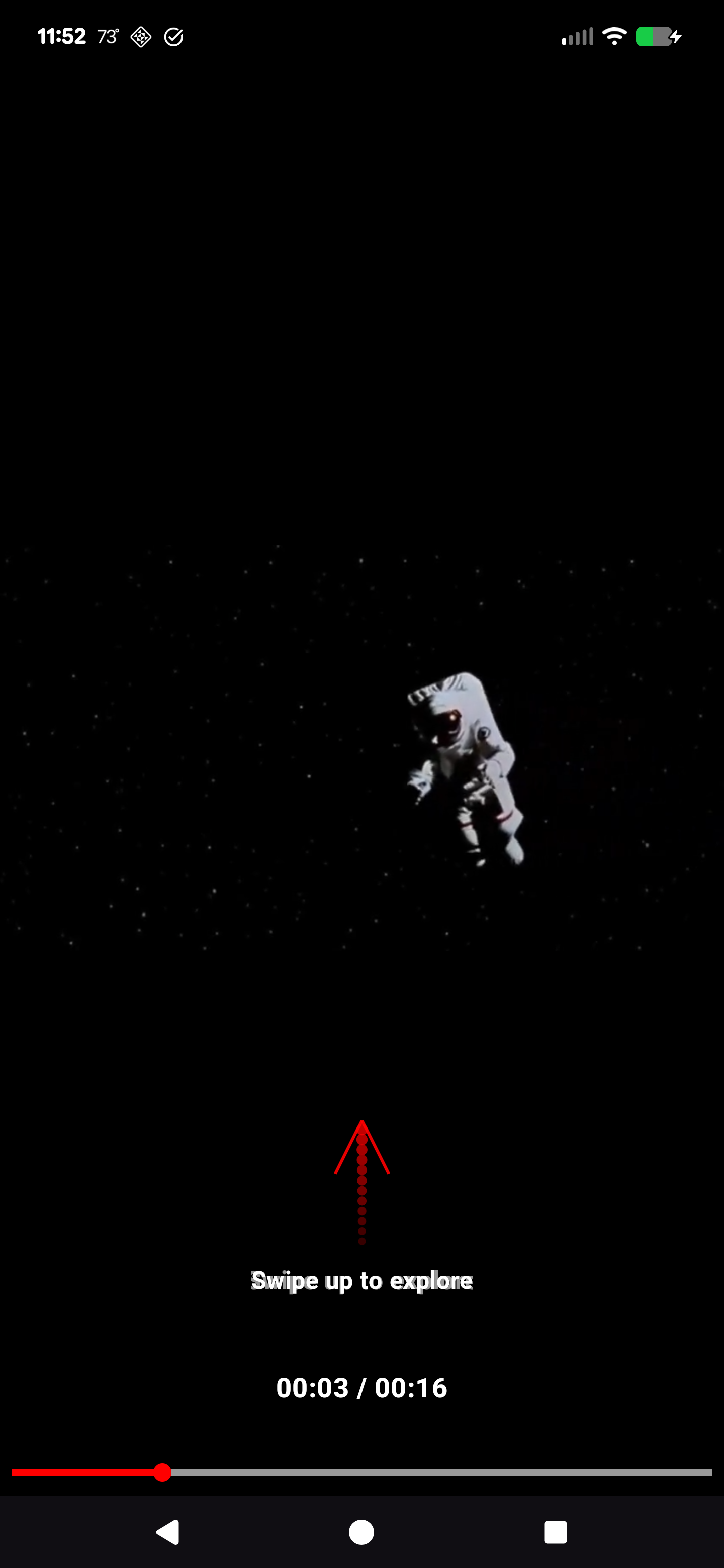 Up arrow hint