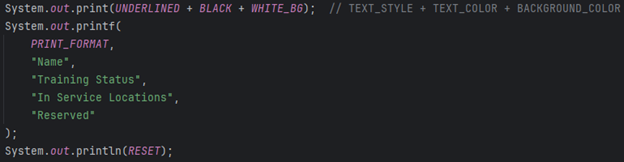 Various formatting
