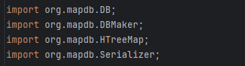 MapDB imports