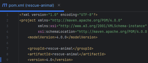 Maven pom.xml file