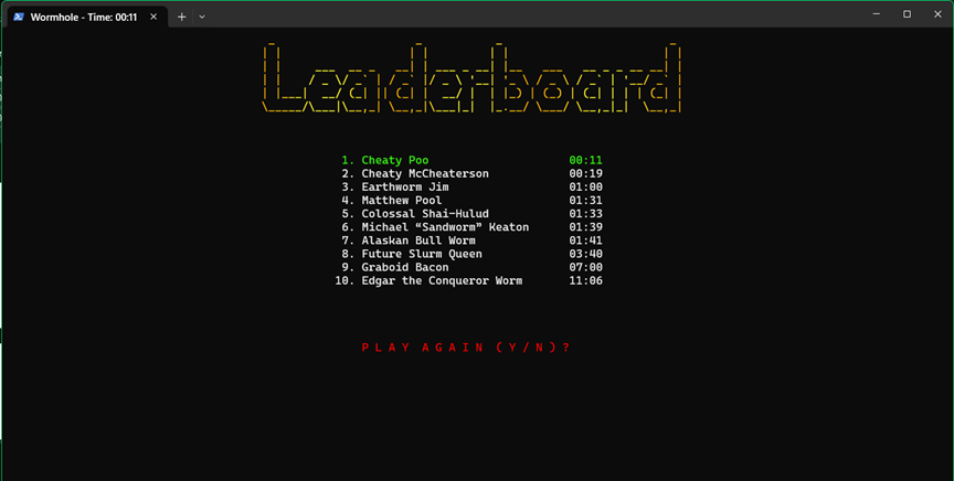Leaderboard & High Scores