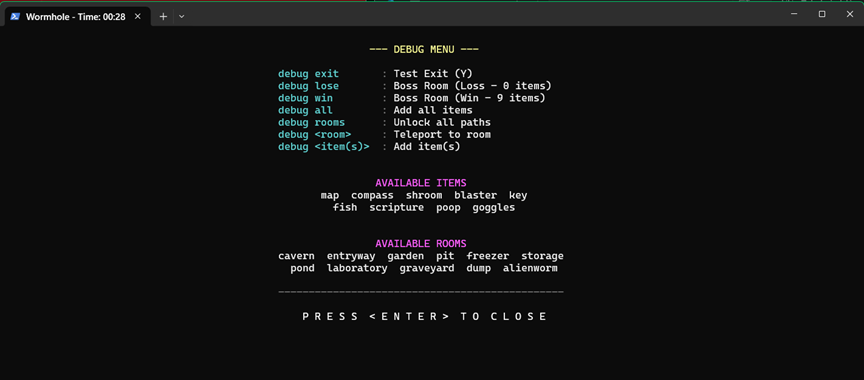 Custom Debug Tool Interface